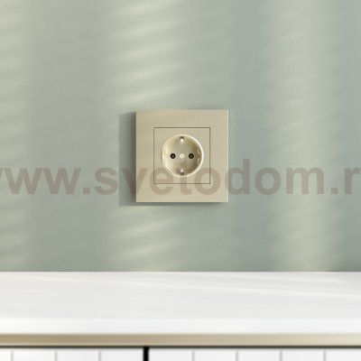 W0012911/ Рамка на 1 пост Slab (шампань софт) W0012911