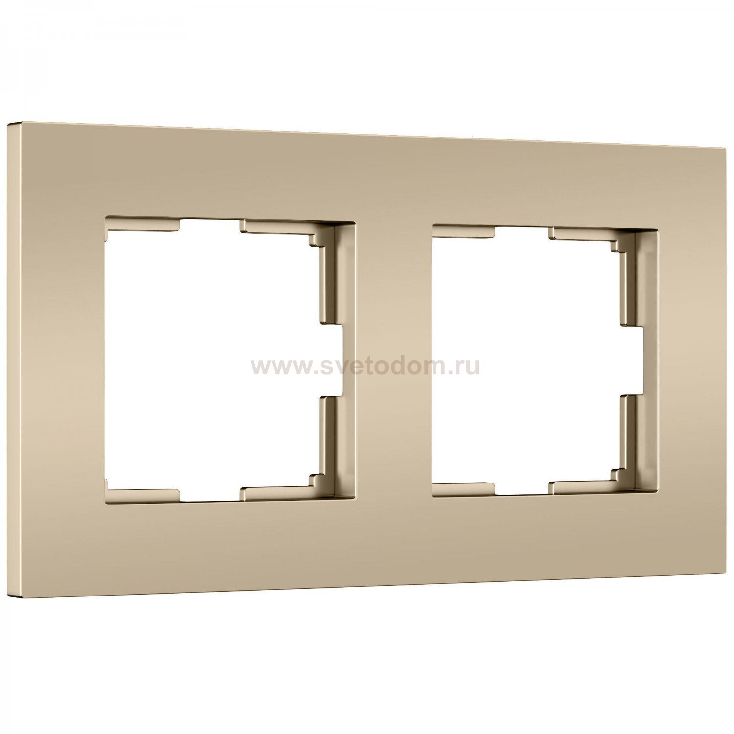 W0022911/ Рамка на 2 поста Slab (шампань софт) W0022911