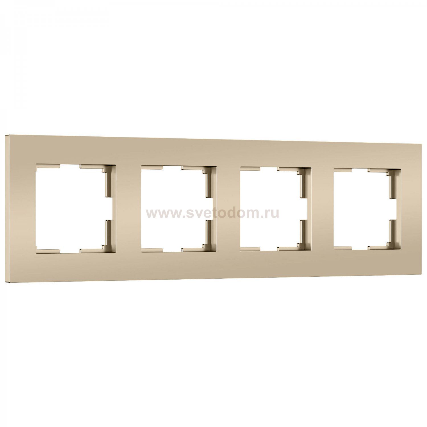 W0042911/ Рамка на 4 поста Slab (шампань софт) W0042911