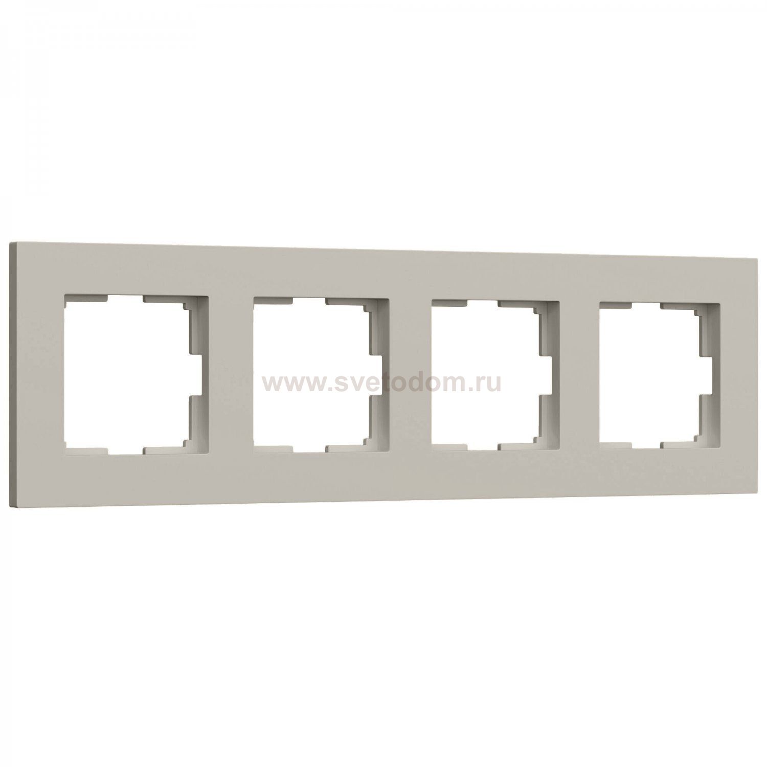 W0042917/ Рамка на 4 поста Slab (дымчатый софт) W0042917