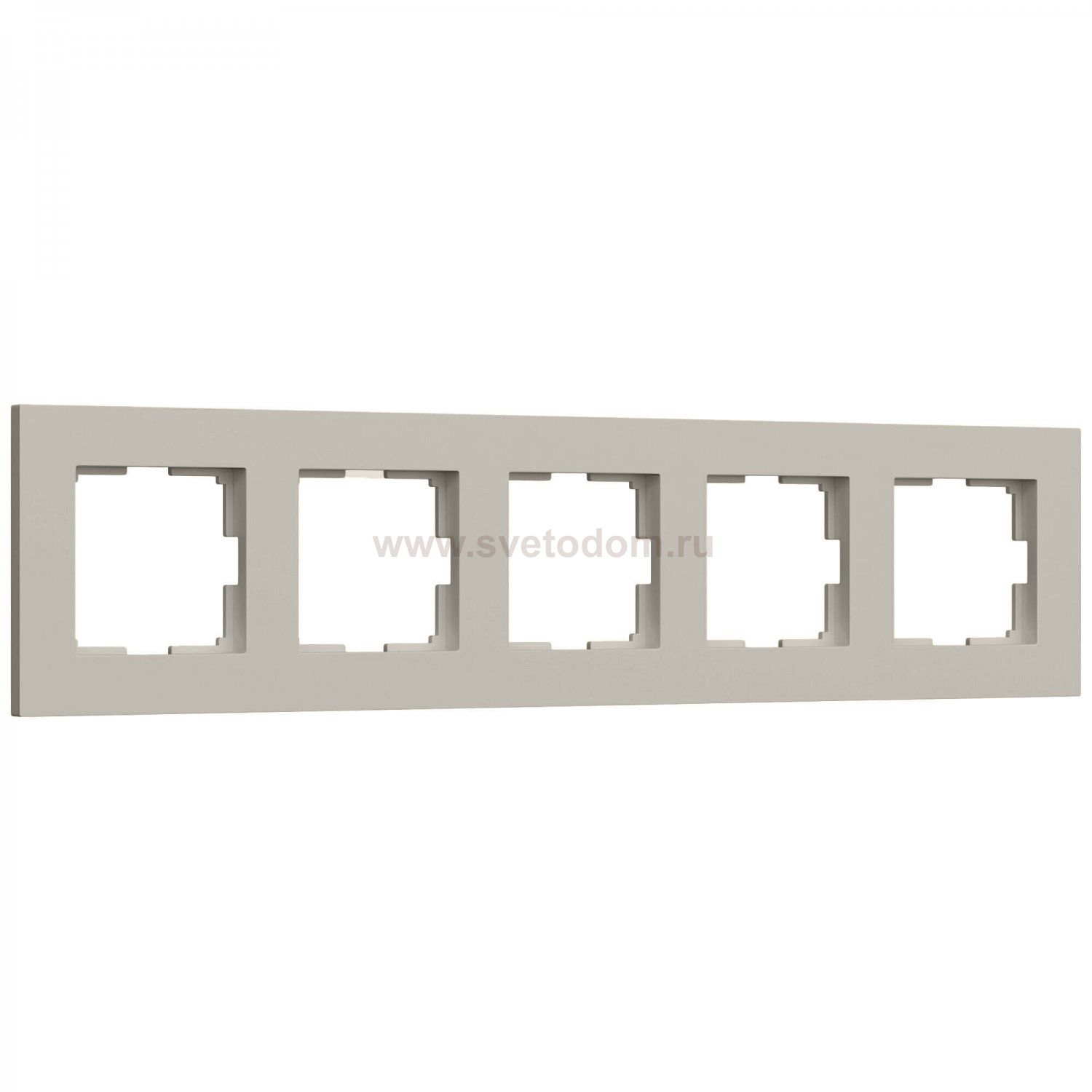 W0052917/ Рамка на 5 постов Slab (дымчатый софт) W0052917