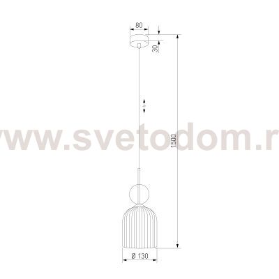 Подвесной светильник со стеклянным плафоном 11020 Sophia Cognac