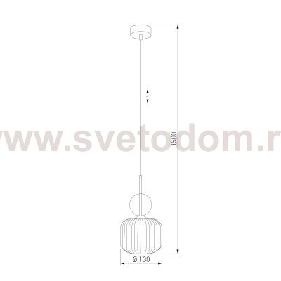 Подвесной светильник со стеклянным плафоном 11038 Sophia Cognac