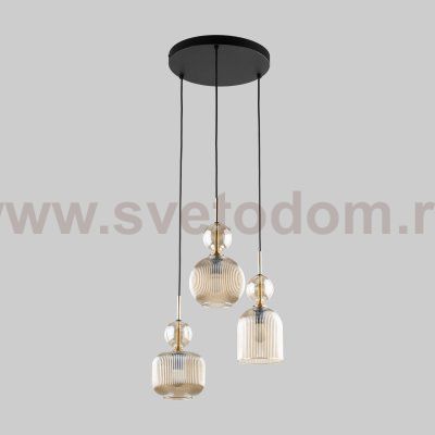 Подвесной светильник со стеклянными плафонами 11041 Sophia Cognac