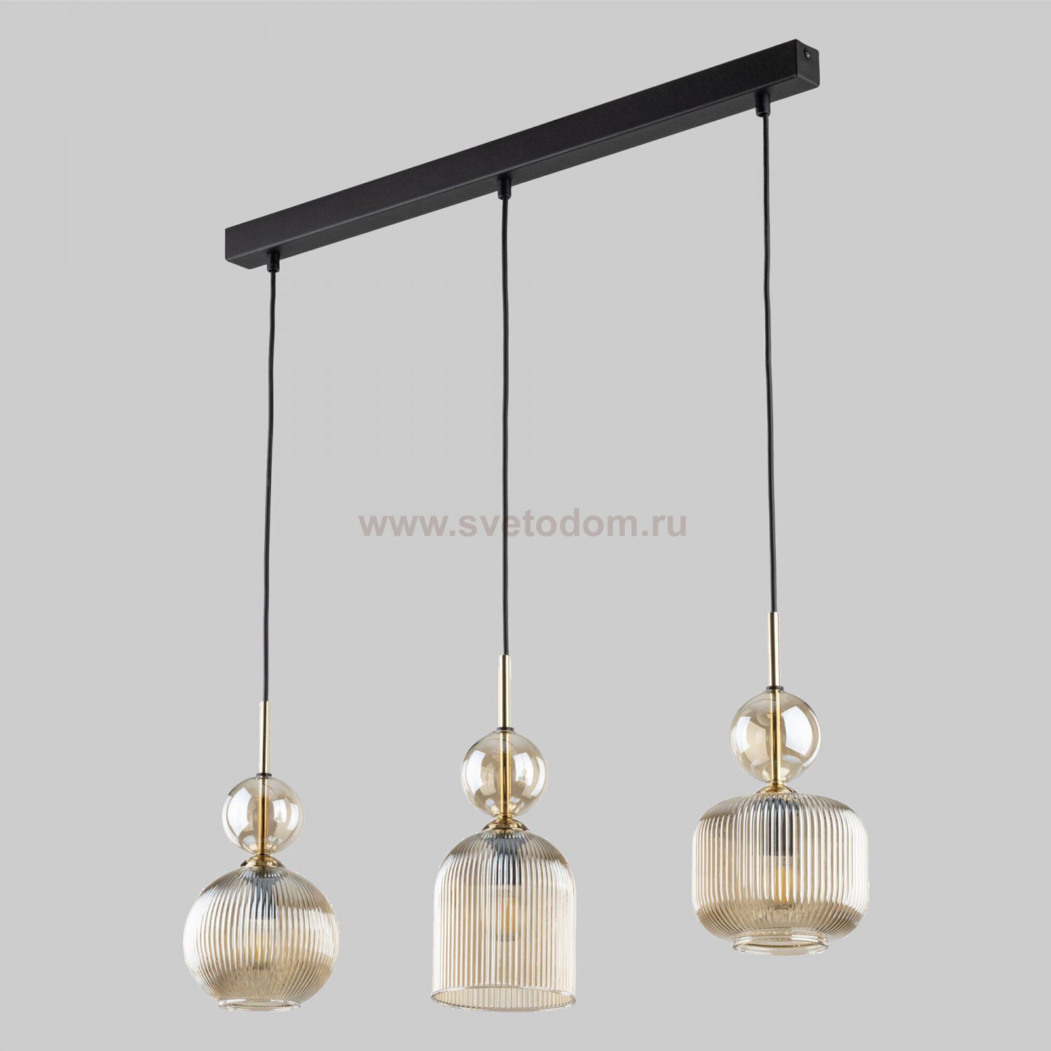 Подвесной светильник со стеклянными плафонами 11042 Sophia Cognac