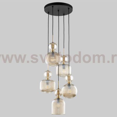 Подвесной светильник со стеклянными плафонами 11043 Sophia Cognac