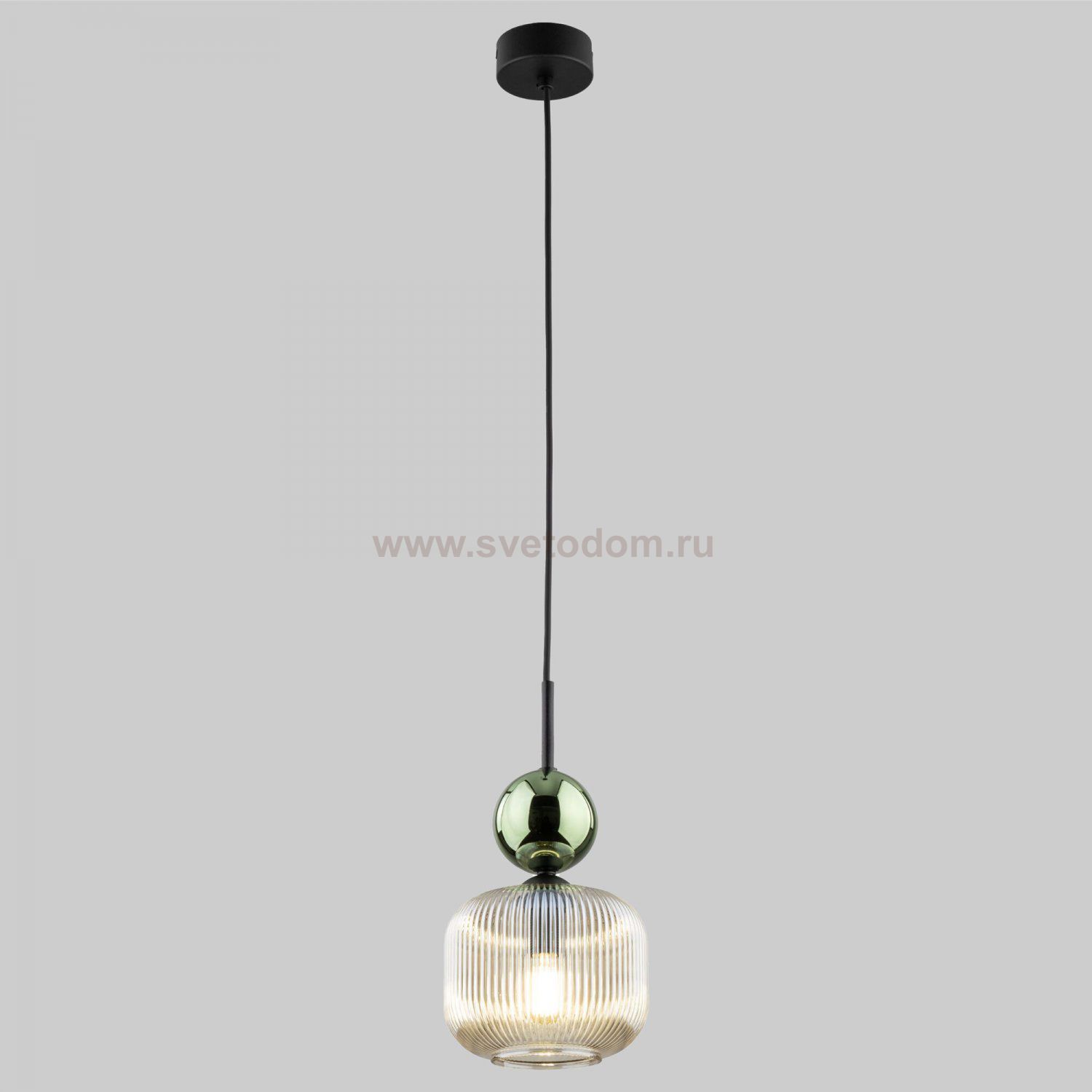 Подвесной светильник со стеклянным плафоном 11144 Sophia Green Cognac