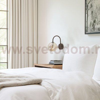 Настенный светильник со стеклянным плафоном 11024 Lava Brown