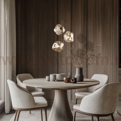 Подвесной светильник со стеклянными плафонами 11036 Lava Brown