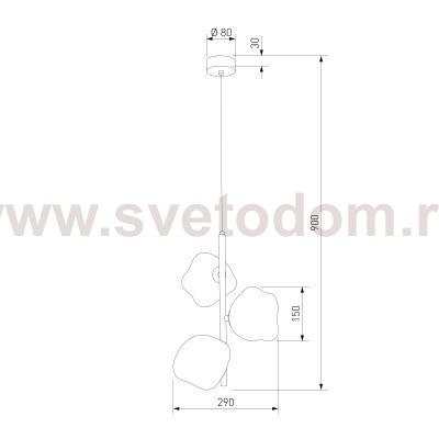 Подвесной светильник со стеклянными плафонами 11036 Lava Brown