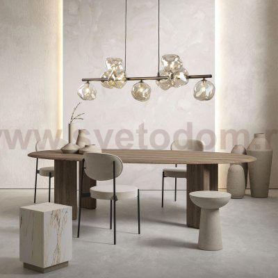 Подвесной светильник со стеклянными плафонами 11037 Lava Brown