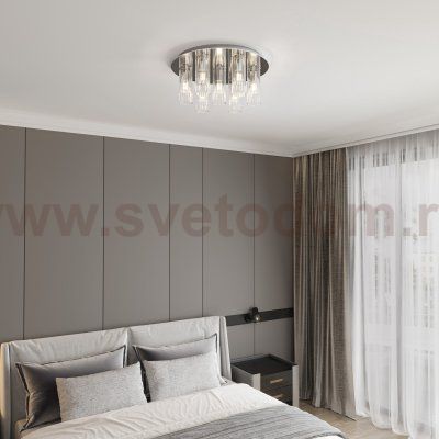 Потолочный светильник со стеклянными плафонами 502111/7 хром