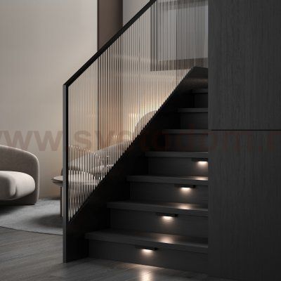 Подсветка для лестниц 40163/LED 4000К черный IP65 40163/LED