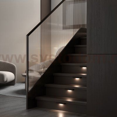 Светодиодная накладная подсветка для лестниц 40163/LED 3000К черный IP65 40163/LED