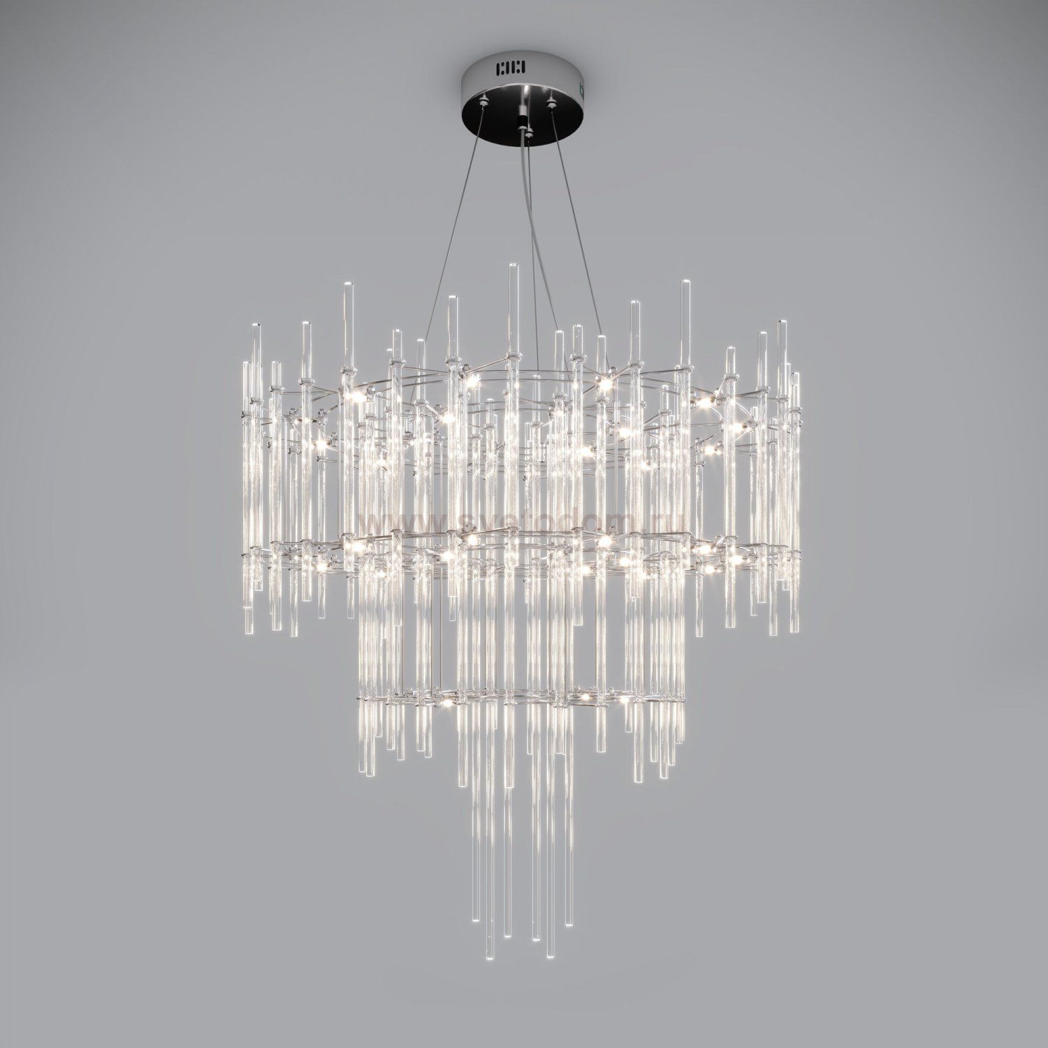 Подвесная светодиодная люстра с пультом управления и декором из акрила 91102 LED