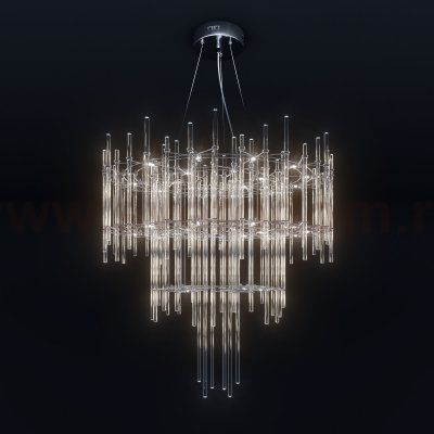 Подвесная светодиодная люстра с пультом управления и декором из акрила 91102 LED