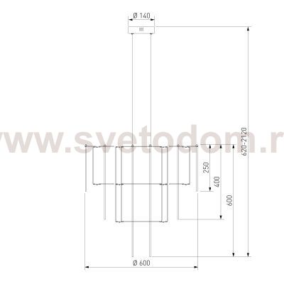 Подвесная светодиодная люстра с пультом управления и декором из акрила 91102 LED