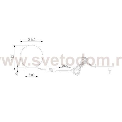 Настольная лампа со стеклянным плафоном ручной работы 1_102