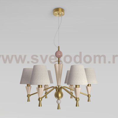 Умная люстра с декором из керамики 101014/6