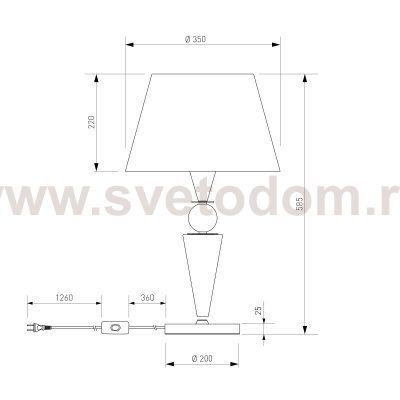 Настольный светильник с керамикой 108014