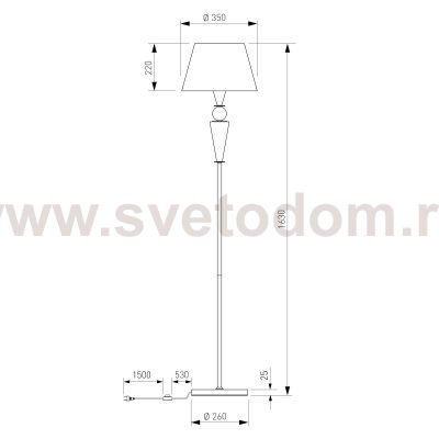 Торшер с декором из керамики 109014