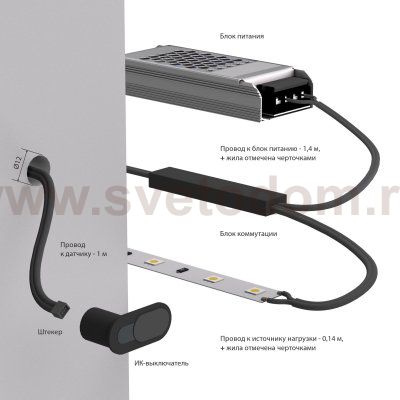 Выключатель ИК с функцией диммирования 12/24V 36/72W 95004/01