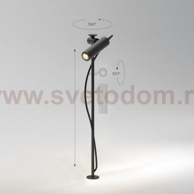 Уличный светильник с регулируемым плафоном Covert 3000K черный IP65 35173/S черный