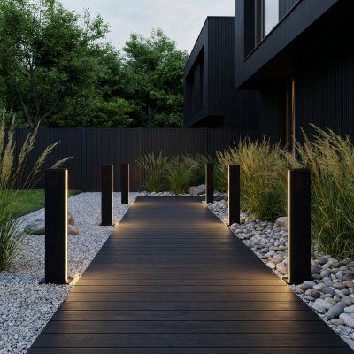 Ландшафтный светильник уличный Flat 3000K чёрный 1538 TECHNO LED черный