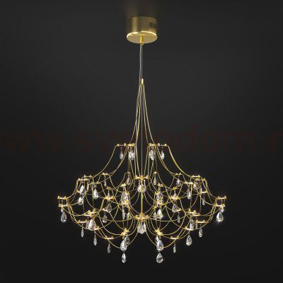 Светодиодная люстра с декором из хрусталя и с пультом дистанционного управления 90400 LED