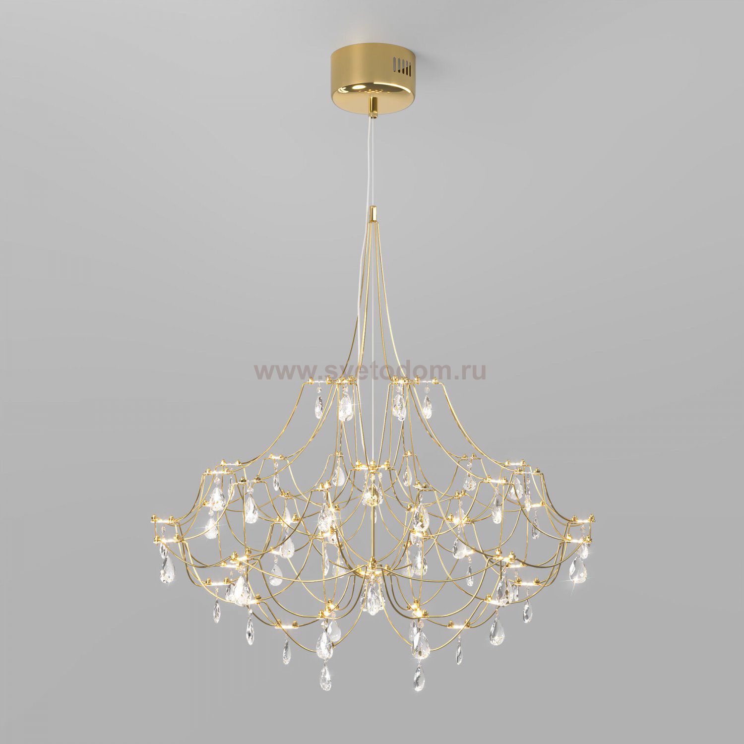 Светодиодная люстра с декором из хрусталя и с пультом дистанционного управления 90400 LED