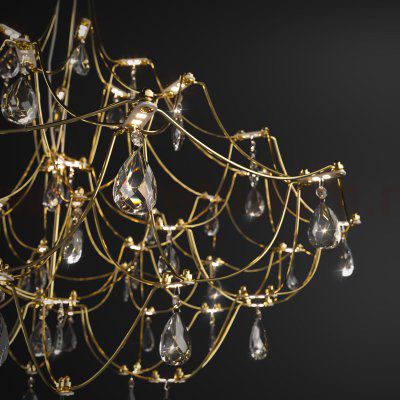 Светодиодная люстра с декором из хрусталя и с пультом дистанционного управления 90400 LED