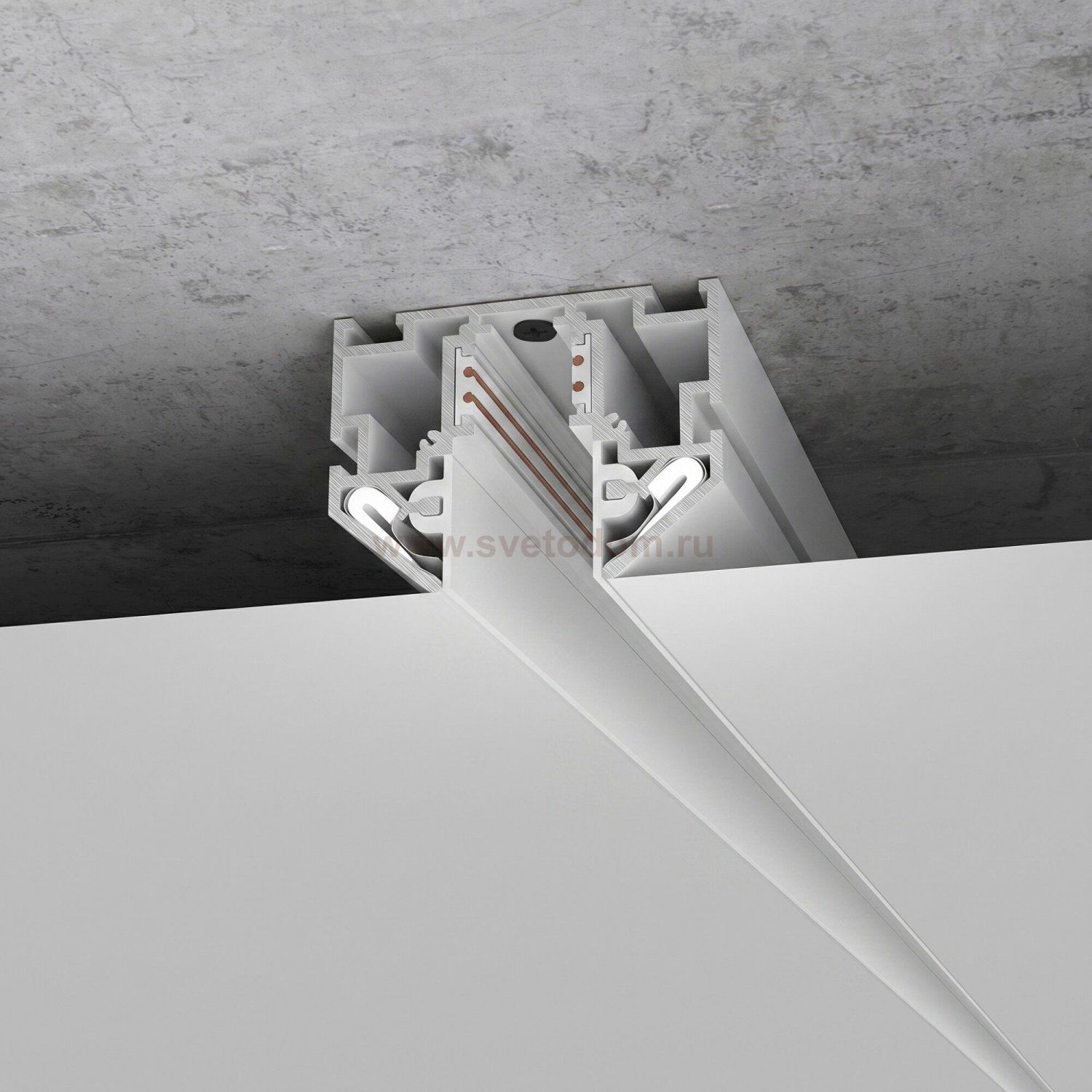 Slim Magnetic Шинопровод в натяжной потолок с декоративными вставками белый (2м) 85204/00 85204/00