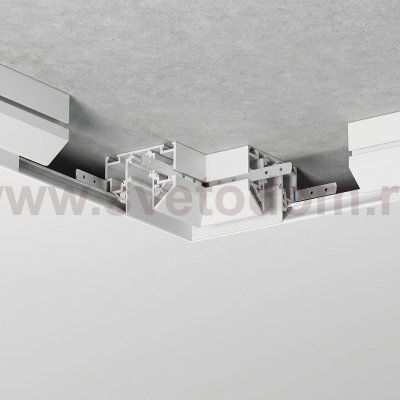 Slim Magnetic Коннектор угловой внутренний для шинопровода в натяжной потолок белый 85204/00 85205/00