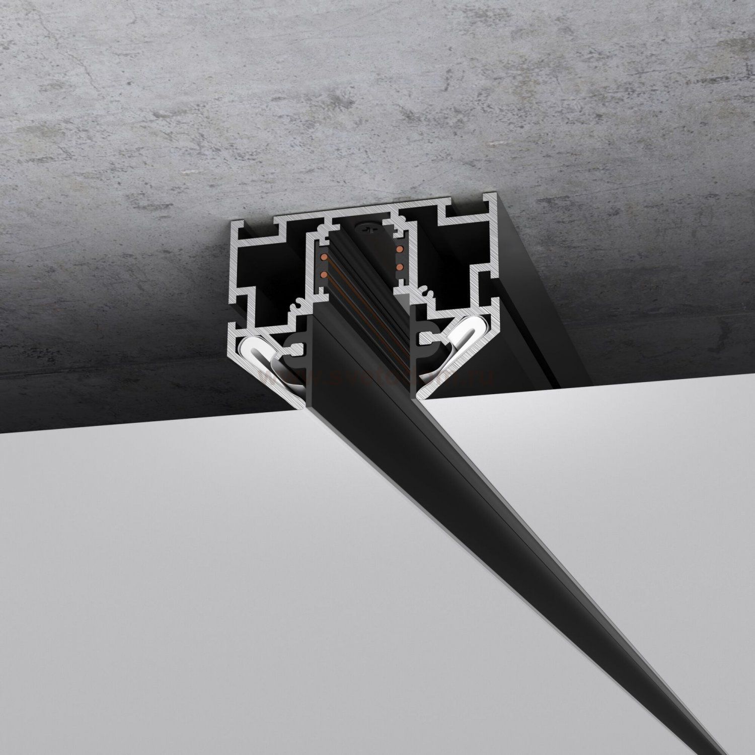 Slim Magnetic Шинопровод в натяжной потолок с декоративными вставками черный (3м) 85242/00 85242/00