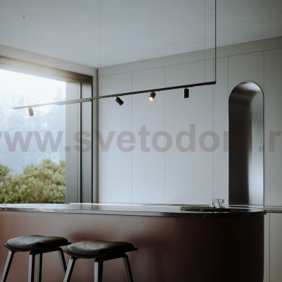 Трековый светильник 12W 4000K (титан) 85526/01_система Лайн 85526/01