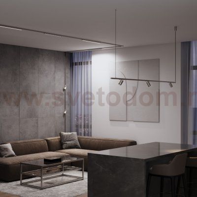 Трековый светильник 24W 4000K (никель) 85527/01_система Лайн 85527/01
