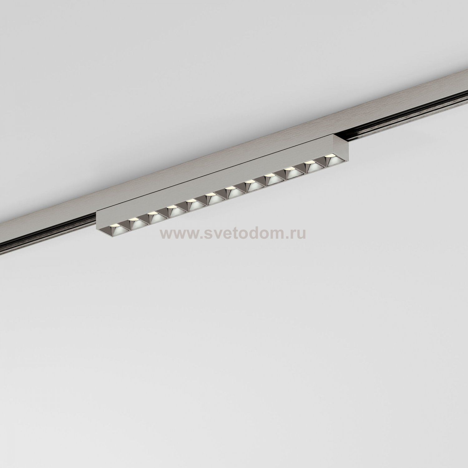 Трековый светильник 10W 3000K (никель) 85528/01_система Лайн 85528/01
