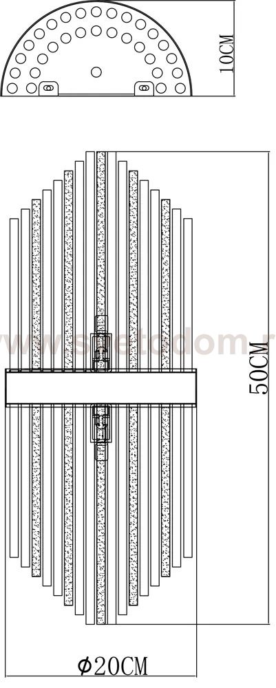 Светильник настенный Arte lamp A1007AP-2GO ACAPULCO