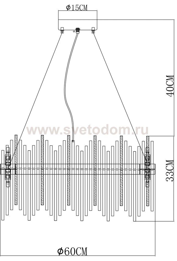 Светильник подвесной Arte lamp A1007SP-12GO ACAPULCO