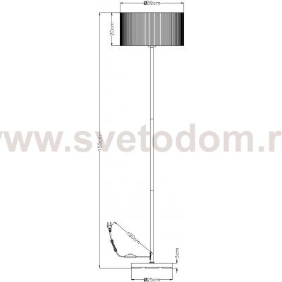 Торшер с одним плафоном Arte Lamp A1021PN-1SS MALLORCA