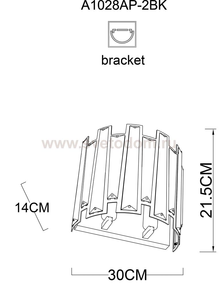 Светильники настенные Arte lamp A1028AP-2BK AMBER