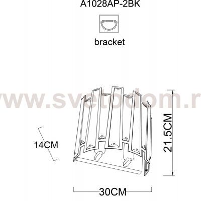 Светильники настенные Arte lamp A1028AP-2BK AMBER