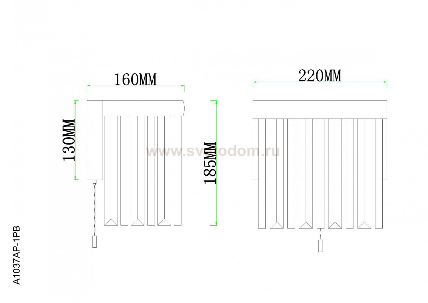 Светильник настенный Arte lamp A1037AP-1PB FRANCHESKA