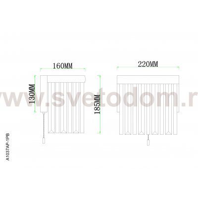Светильник настенный Arte lamp A1037AP-1PB FRANCHESKA