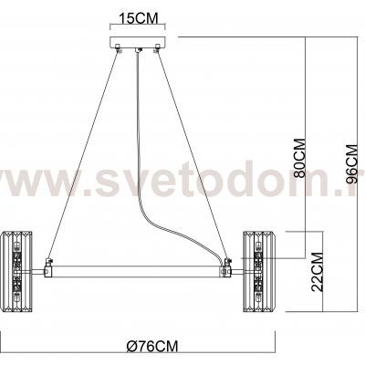 Люстра подвесная Arte lamp A1049SP-16GO