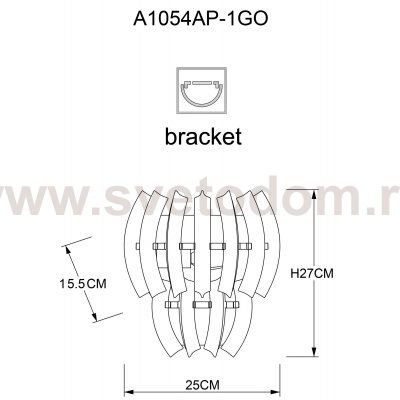 Настенный светильник Arte lamp A1054AP-1GO ELLA