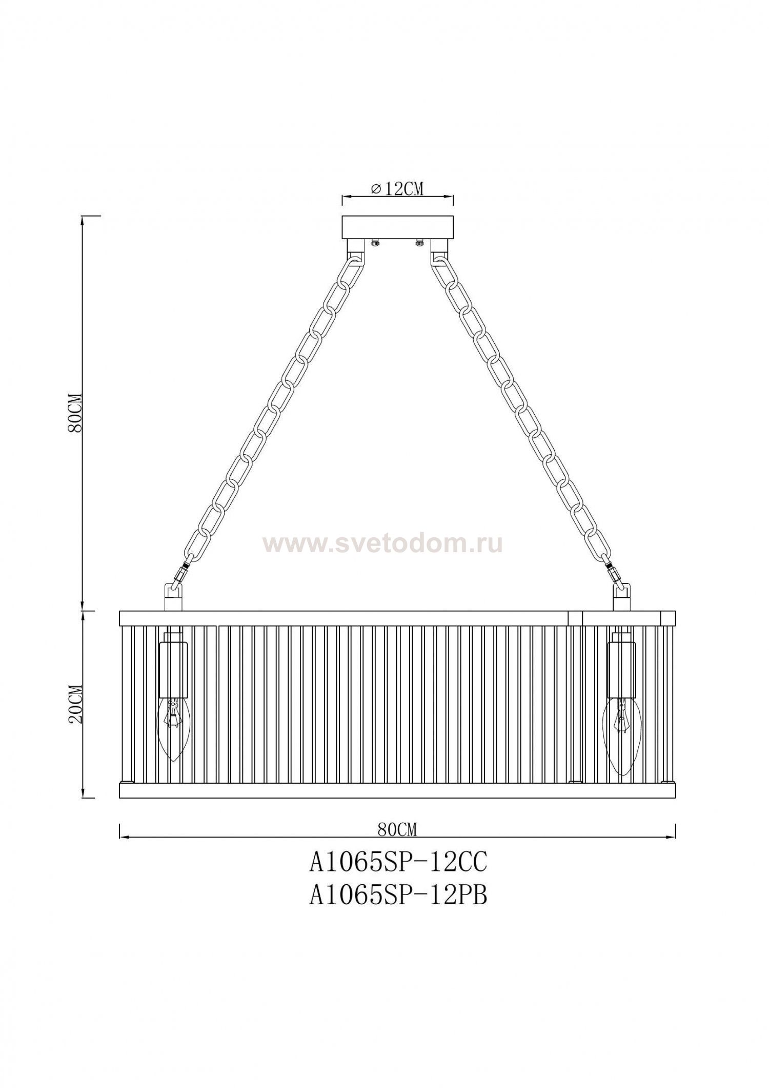 Люстра подвесная Arte Lamp A1065SP-12PB ANETTA