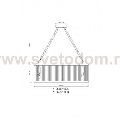 Люстра подвесная Arte Lamp A1065SP-8PB ANETTA