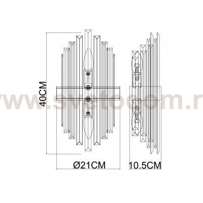 Светильник настенный Arte Lamp A1068AP-2CC FEDELTA