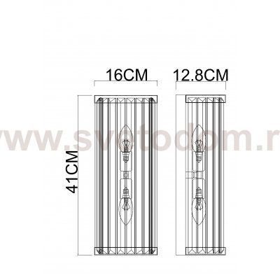 Светильник настенный Arte Lamp A1069AP-2GO FORTUNA